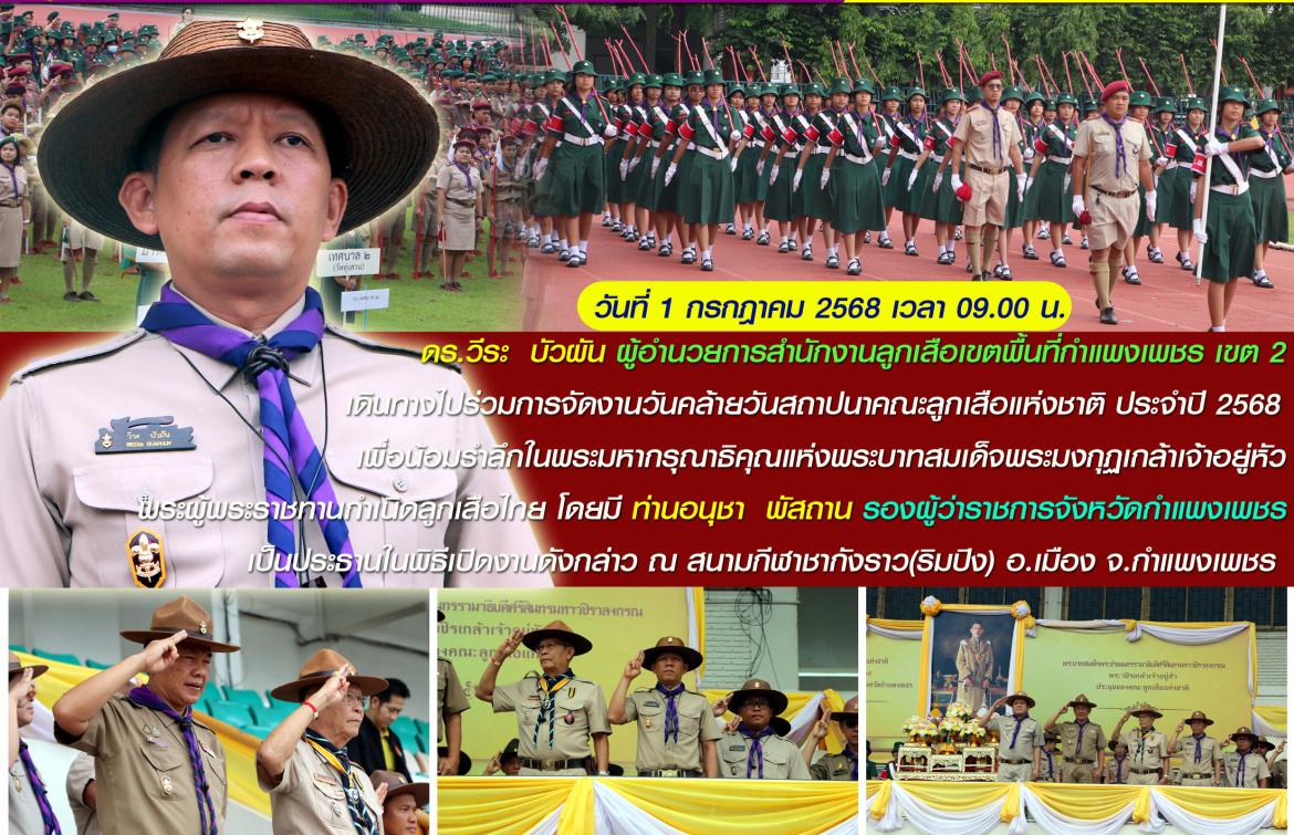 ผอ.ร่วมสวนสนาม อบจ.กพ.